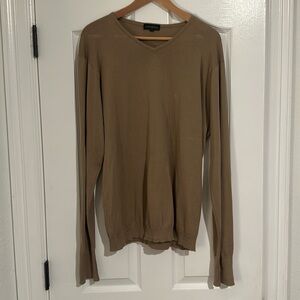 John Smedley camel colored lightweight sweater - 100% sea island cotton - size L
